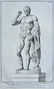 Ca.1765 original engraving by N.Dorigny of a Roman Statesman. - Picture 1 of 3