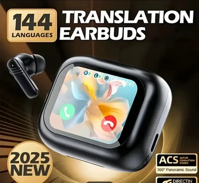 Smart Translate Earbuds 144 Languages Voice Translator Device Support - Image 1 of 4