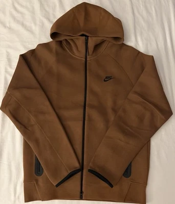 Chaqueta de rendimiento Nike Tech polar cremallera completa marrón FB7921-281 para hombre talla: mediana Foto 1 de 4