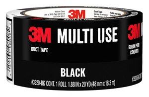 3M Multi-Use Colored Duct Tape Black Strong Adhesive & Water-Resistant Backing - Picture 1 of 11