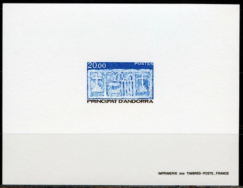 Andorra Proof Luxury Proof Yvert 336 ECU Primitive Of Dales 1985 Cover