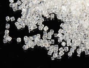 Lot (8000) 2mm vintage Czech hexagon faceted AB crystal clear seed glass beads