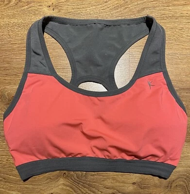 Женский спортивный бюстгальтер Danskin Now Pink Coral оранжевый спортивная спина - размер большой - Изображение 1 из 4