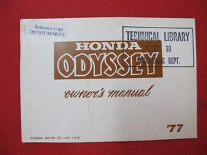 Honda FL250 Odyssey 1977 New Old Stock Factory Original Owners Manual h58 - Bild 1 von 6