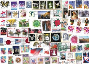 United States USA - 40 Grams Used Stamps On Paper Kiloware - Including Forever