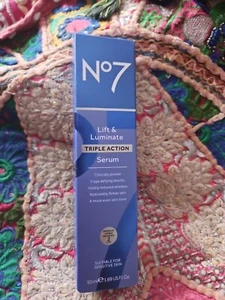 No7 Lift & Luminate Triple Action Serum 50ml..New+Boxed - Picture 1 of 2