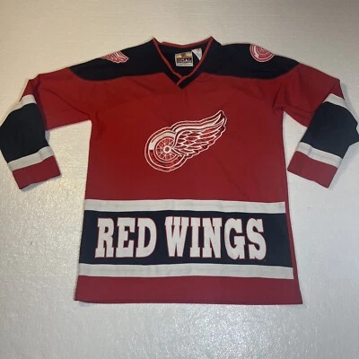 Vtg Red Brendan Shanahan Detroit Red Wings Hockey Jersey Youth Medium 10/12 - Image 1 of 4
