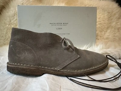 J. Crew MacAlister Chukka 靴子男式 10 码灰色麂皮绒皮革 — 第 1/4 张图片