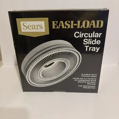 Sears Easi-Load Circular Carousel Slide Tray Holds 100 2x2 Slides -NEW - Image 1 of 4