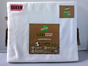 QUEEN 4 piece Sheet Set 1000 Thread Count Recyclical Eco-Friendly NWT - Picture 1 of 4