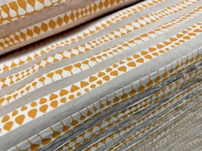 Organza Woven Burnout Stripe Dress Fabric, Per Metre - Moroccan Style - Orange - Image 1 of 4