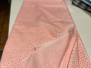 Small Pink Flowers on Poly Cotton Fabric SUPER SOFT 44" X 2 YDS.15" - Picture 1 of 3