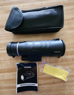VivReal Monocular #AE8889 12X Magnification Tripod Manual Box Cloth & Case - Image 1 of 4