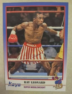 Tarjeta #90 1991 Kayo Boxing Legends RAY LEONARD "peso súper mediano" envío gratuito - Imagen 1 de 2
