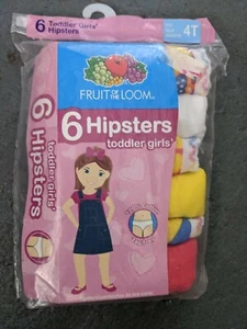Fruit Of The Loom Toddler Girls' Hipsters Girls Underwear Size 4T - Picture 1 of 2
