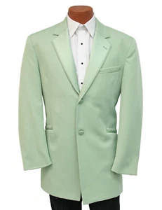 Men's Andrew Fezza Sage Green Tuxedo Jacket Formal Retro Spring Wedding 44XL - Picture 1 of 4