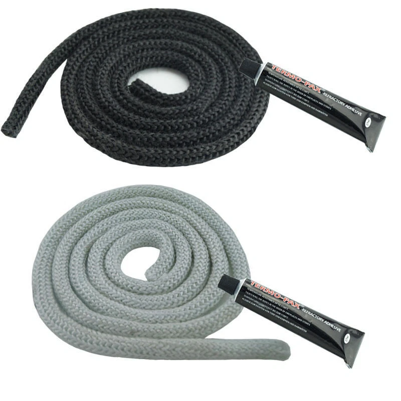 KS24 Ofen Dichtung Kleber Kamin Dichtschnur 6 8 12 14 16 20 mm Schwarz Weiß Schnur