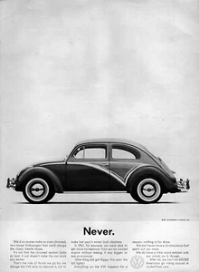 1962 Volkswagen Beetle Bug "Never" Original Ad - Picture 1 of 1
