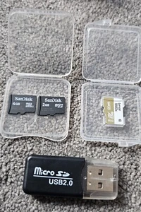 Lexar 64GB 64G 1000x 150MB/s Micro SD GoPro 4K & SanDisk 4GB & 2GB with Adaptor - Zdjęcie 1 z 3