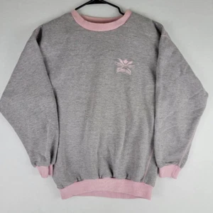 Sudadera Pullover Beaver Canoe Mujer Gris Rosa Jaspeado Manga Larga Crew M - Imagen 1 de 11