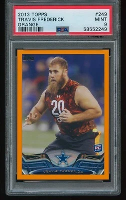 Travis Frederick 2013 Topps Orange RC #249 21/82 PSA 9 MINT - Image 1 of 2