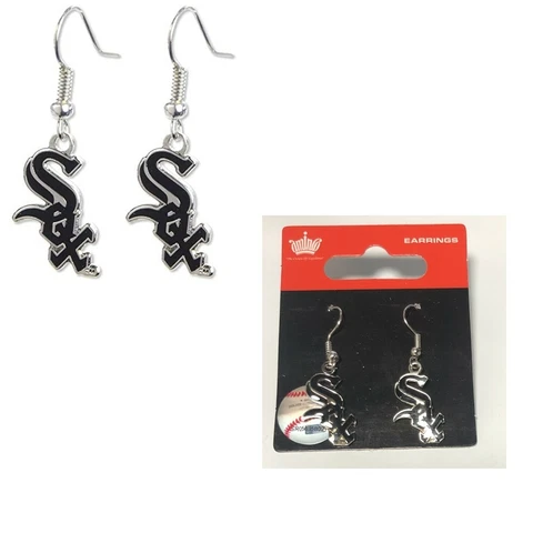 CHICAGO WHITE SOX MLB LOGO DANGLE EARRINGS BY AMINCO FREE SHIPPING Cover