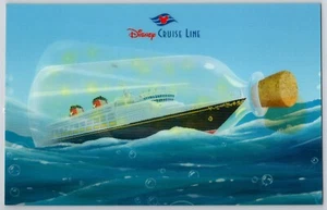 Disney Cruise Line Promo Lenticular Postcard - Ship in a Bottle - Picture 1 of 2