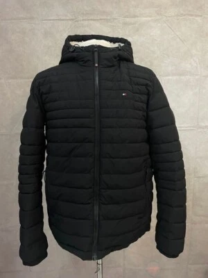 Tommy Hilfiger The Flex Men’s Winter Full Zip Jacket Black Faux Fur Lined Size M - Image 1 of 4