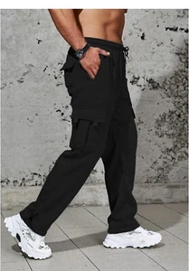 Pantalones NY para Hombres Informales Trabajo Senderismo Pantalones de Sudadera Sueltos Pantalones de Correr - Imagen 1 de 2