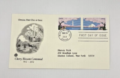 Cherry Blossom Centennial Stamp / FDC First Day Issue Envelopes - Image 1 of 2