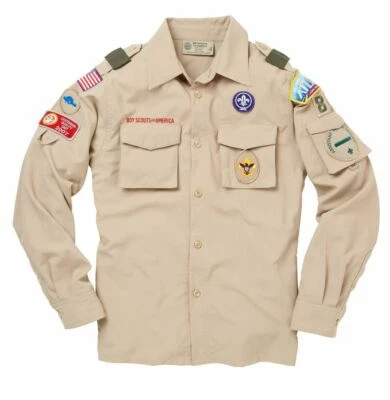 CAMISA UNIFORME SUPLEX NYLON CON LICENCIA OFICIAL BOY SCOUT JUVENIL TALLA S PEQUEÑA 6-8 Foto 1 de 4