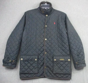 Polo Ralph Lauren Jacket Youth Large 14-16 Navy Quilted - Picture 1 of 15