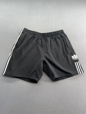 Adidas Shorts Mens 2XL Black Trefoil Three Stripes Athletic Logo Casual Pockets - Image 1 of 4