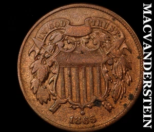 1865 Two Cent - Scarce Better Date No Reserve #D3747 - Bild 1 von 2