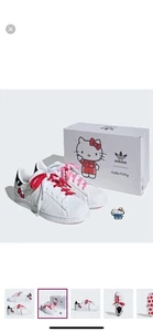 Hello Kitty Adidas neu im Karton große Kindergröße 6 1/2 Damengröße 8 - Bild 1 von 9