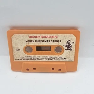 Vintage Walt Disney Songtape Merry Christmas Carols Cassette Tape - Orange - Picture 1 of 3