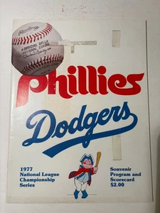 1977 Philadelphia Phillies v LA Dodgers NLCS Championship Prog. Unscored Fr+/Gd - Picture 1 of 4