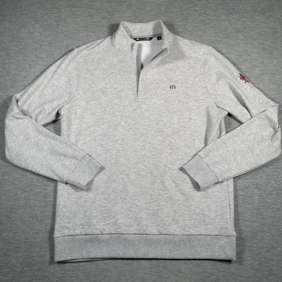 Travis Mathew Pullover Mens Large Quarter Zip Golf Sweater Devil Sleeve - Image 1 of 4