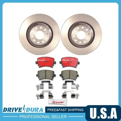 Rotores de freno de disco trasero Brembo pastillas de freno de cerámica para Volkswagen CC 2009-2016 Foto 1 de 4