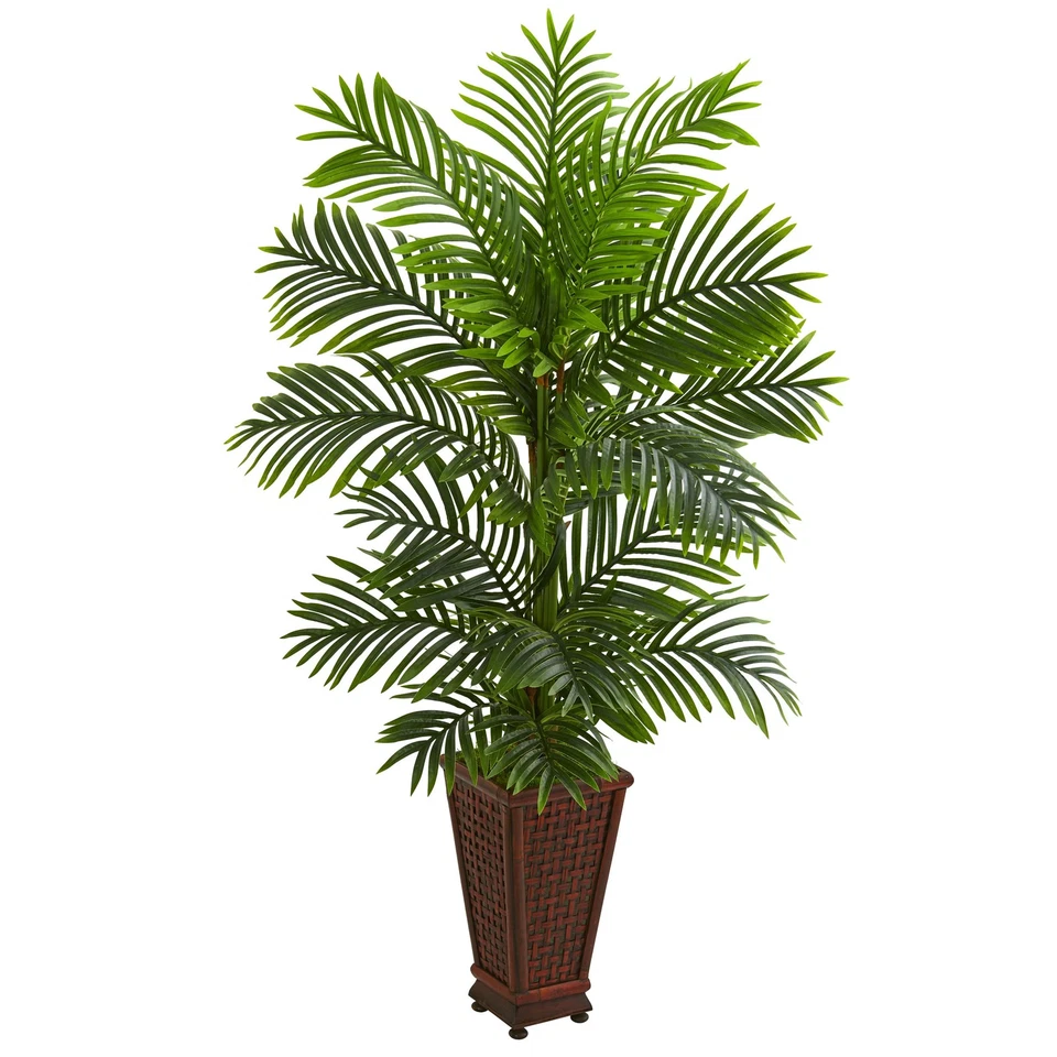 Kentia Palm faux Tree Natural 5’ In Decorative Planter Realistic - Image 1 of 1