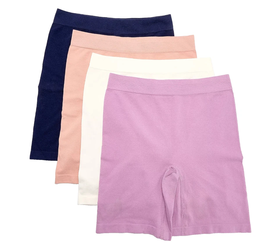 Breezies~Set of 4~Cotton Long Line Panty Briefs~Large~Frosted Violet~A475754 - Image 1 of 1