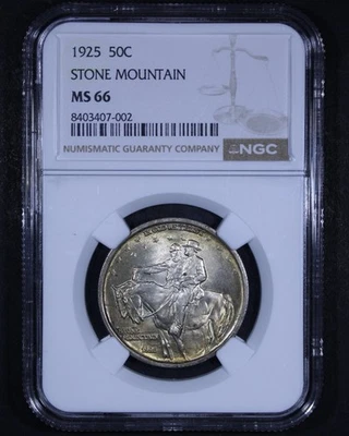 1925 Stone Mountain Commemorative Half Dollar - 50c NGC MS66 - Great Example! - Image 1 of 4