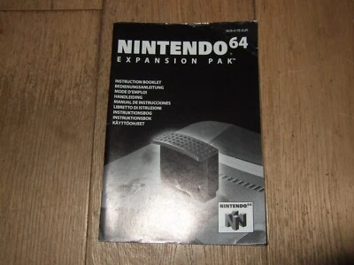 NINTENDO 64 N64 EXPANSION PAK INSTRUCTION MANUAL BOOKLET NO PAK ETC.. - Image 1 of 4