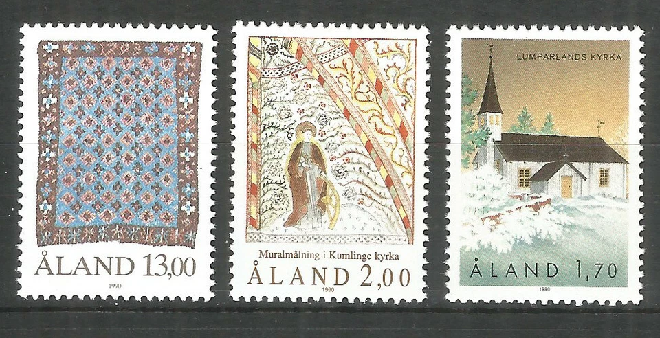 Aland Finland 1990 年。 完好邮票全新邮票 (**) 建筑 — 第 1/1 张图片