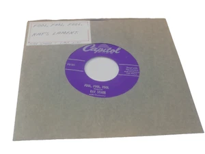 KAY STAR  FOOL,FOOL,FOOL/KAYS LAMENT* 19521 CAPITOL F215 POP/JAZZ*NEW 7"45RPM - Picture 1 of 3