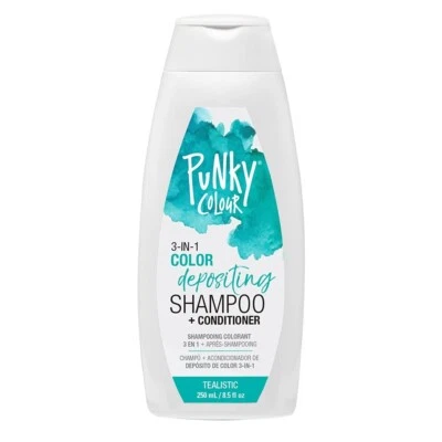 Champú y acondicionador para depositar color de cabello verde azulado color punky verde azulado 3 en 1 Foto 1 de 3
