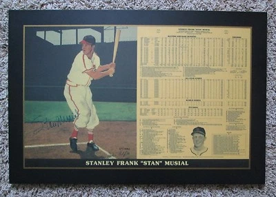 RARE STAN MUSIAL LIMITED  AUTOGRAPH SIGNED PLAQUE COPE COLLECTION COA JSA HOF - Image 1 of 4