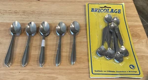 Set of 96 Steel Cocktail Or Appetizer 4 1/2” and 3 1/2” Spoons EUC - Picture 1 of 1