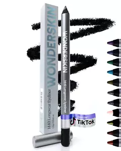 1440 Longwear Black Waterproof Eyeliner Pencil - Sharpenable Black Eyeliner Penc - Picture 1 of 12