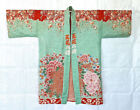 Antique Japanese Jacquad Slik Kimono with Stunning Floral Prints